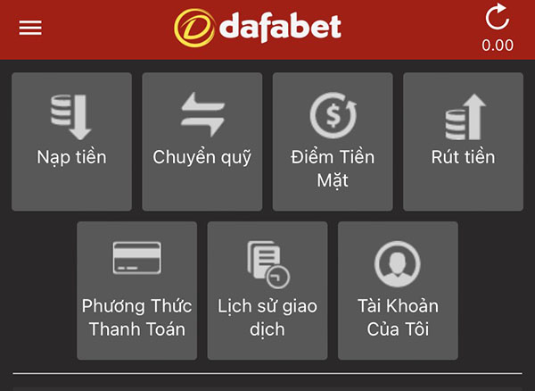 Nạp tiền Dafabet